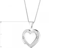 Apart Zawieszka z białego złota z diamentami - puzderko - serce - 0,01 ct - próba 375< Zawieszki