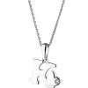 Hot Apart Zawieszka z białego złota z diamentem - litera K - 0,004 ct - próba 585