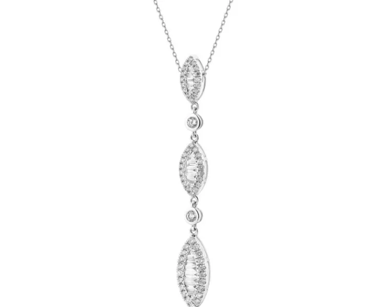 Discount Apart Zawieszka z białego złota z diamentami - 0,44 ct - próba 585