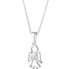 Apart Zawieszka z białego złota z diamentem - aniołek, serce - 0,004 ct - próba 585< Zawieszki