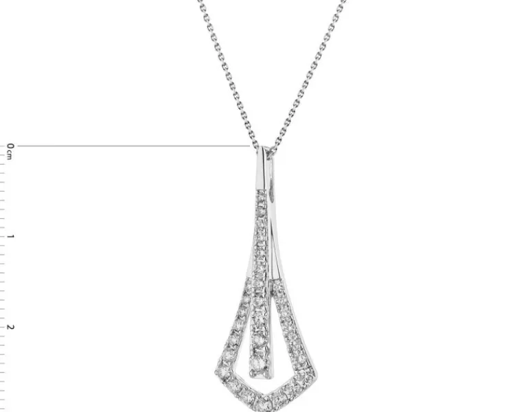 Apart Zawieszka z białego złota z brylantami - 0,52 ct - próba 585< Zawieszki