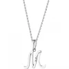 Apart Zawieszka z białego złota z diamentem - litera M - 0,004 ct - próba 585< Zawieszki