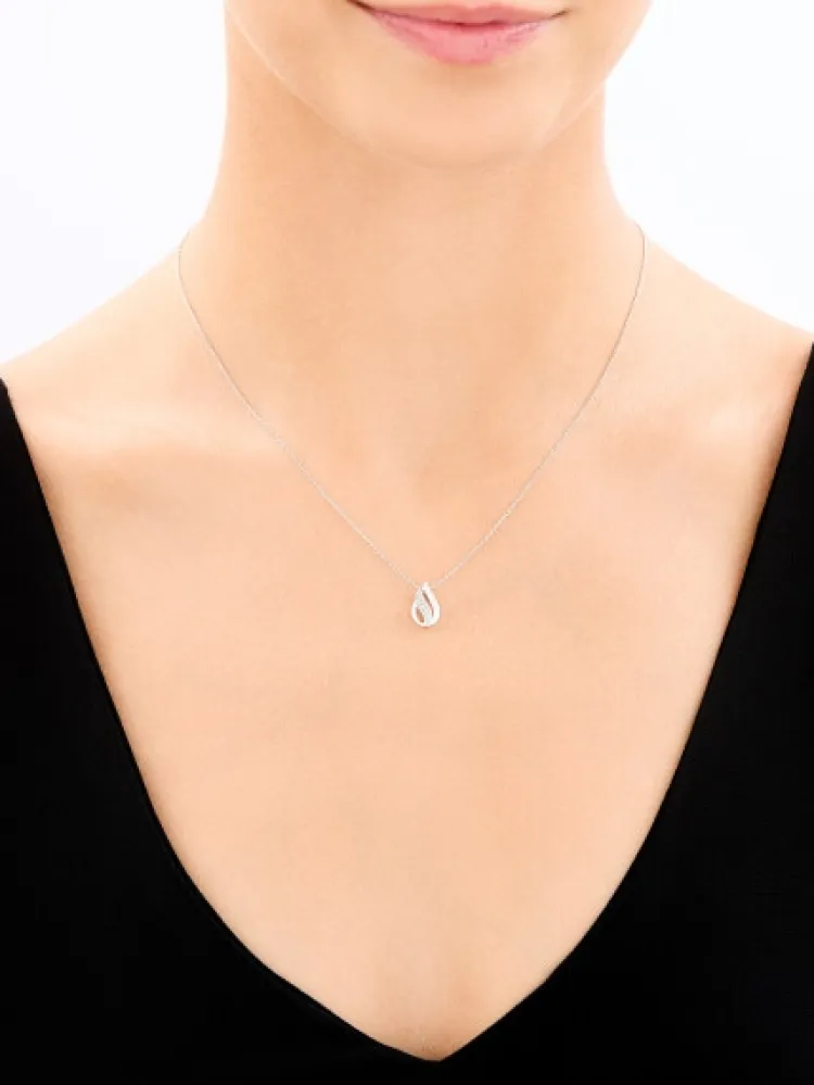 Apart Zawieszka z białego złota z diamentem - 0,006 ct - próba 375< Zawieszki