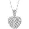 Apart Zawieszka z białego złota z diamentami - serce - 0,36 ct - próba 585< Zawieszki