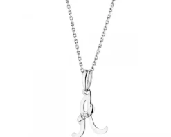 Apart Zawieszka z białego złota z diamentem - litera A - 0,004 ct - próba 585< Zawieszki