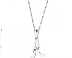 Apart Zawieszka z białego złota z diamentem - litera A - 0,004 ct - próba 585< Zawieszki