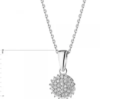 Outlet Apart Zawieszka z białego złota z diamentami - 0,10 ct - próba 585