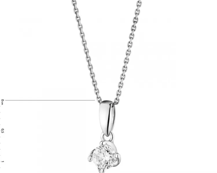 Best Apart Zawieszka z białego złota z brylantem - 0,24 ct - próba 585