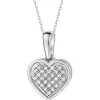 Apart Zawieszka z białego złota z diamentami - serce - 0,10 ct - próba 585< Zawieszki