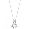 Apart Zawieszka z białego złota z diamentem - aniołek - 0,003 ct - próba 585< Zawieszki