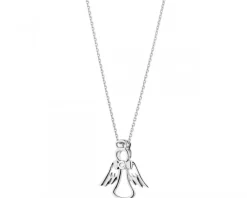 Apart Zawieszka z białego złota z diamentem - aniołek - 0,003 ct - próba 585< Zawieszki