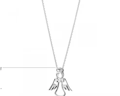 Apart Zawieszka z białego złota z diamentem - aniołek - 0,003 ct - próba 585< Zawieszki