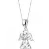 Apart Zawieszka z białego złota z diamentem - aniołek - 0,004 ct - próba 585< Zawieszki