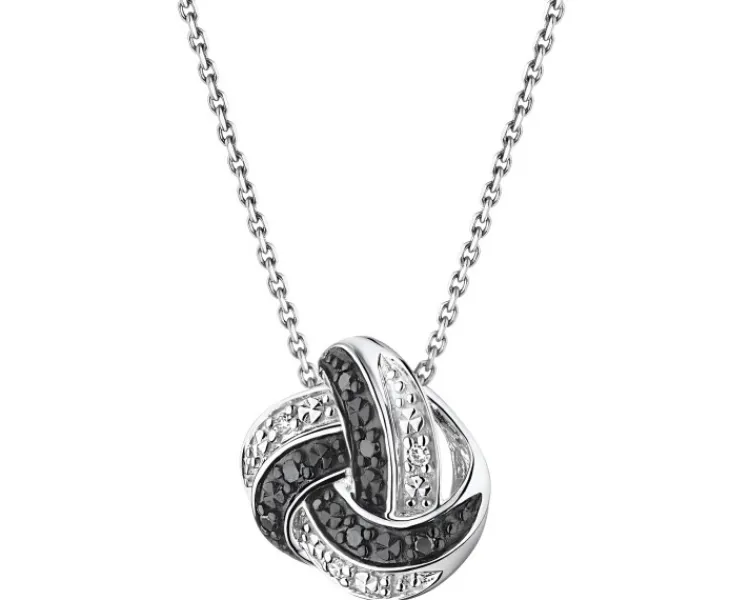 Apart Zawieszka z białego złota z diamentami - 0,03 ct - próba 375< Zawieszki