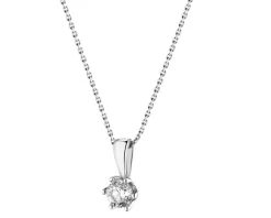 New Apart Zawieszka z białego złota z brylantem - SI2/H - 0,25 ct - próba 585