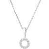 Apart Zawieszka z białego złota z diamentami - koło - 0,02 ct - próba 375< Zawieszki