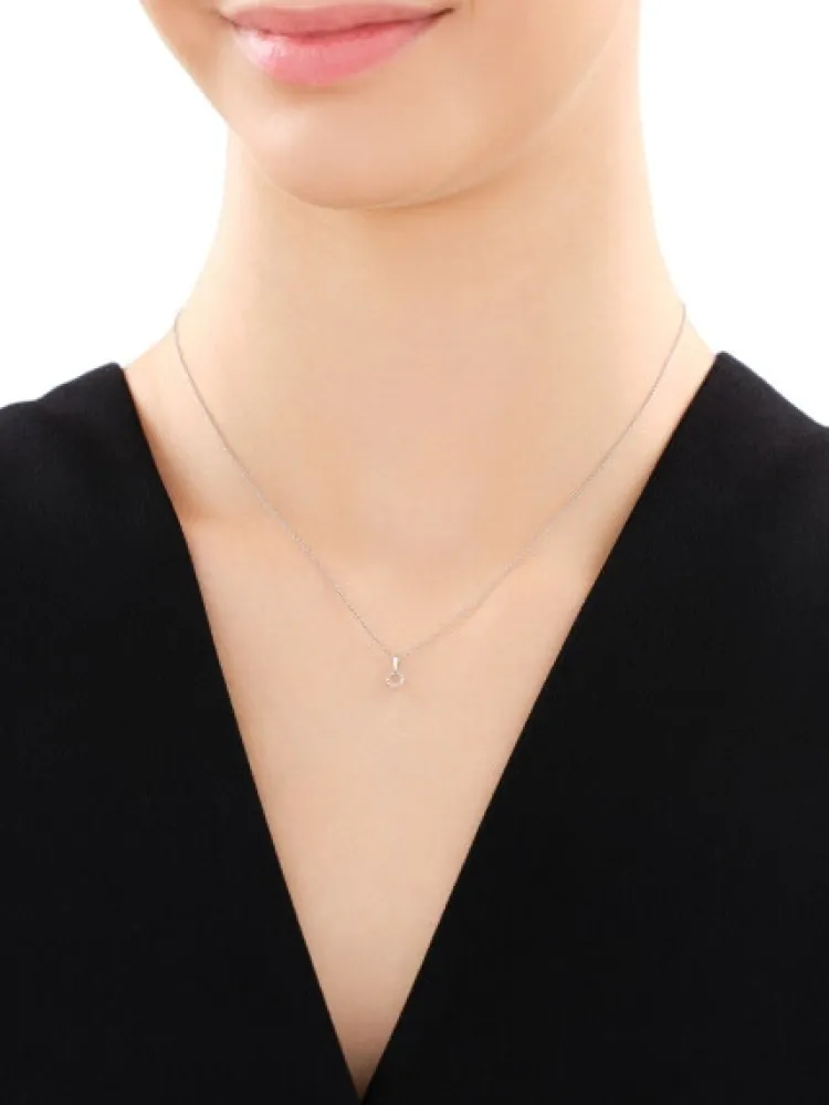 Apart Zawieszka z białego złota z diamentami - koło - 0,02 ct - próba 375< Zawieszki