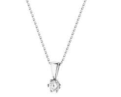 Apart Zawieszka z białego złota z brylantem - 0,16 ct - próba 585< Zawieszki