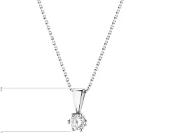 Apart Zawieszka z białego złota z brylantem - 0,16 ct - próba 585< Zawieszki