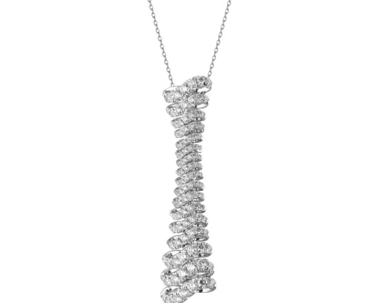Apart Zawieszka z białego złota z brylantami - 1,00 ct - próba 750< Zawieszki