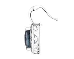 Discount Apart Zawieszka z białego złota z diamentami i topazem London Blue - próba 585