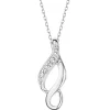 Sale Apart Zawieszka z białego złota z diamentem - 0,005 ct - próba 585