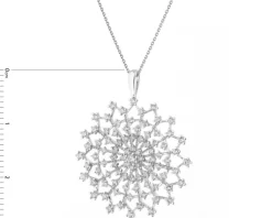 Clearance Apart Zawieszka z białego złota z brylantami - rozeta - 0,70 ct - próba 585