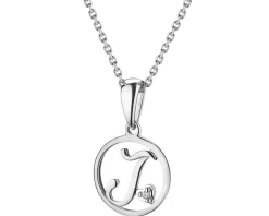 Apart Zawieszka z białego złota z diamentem - litera J - 0,003 ct - próba 585< Zawieszki