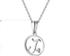 Apart Zawieszka z białego złota z diamentem - litera J - 0,003 ct - próba 585< Zawieszki