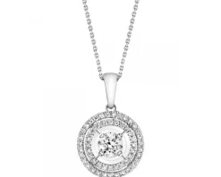 New Apart Zawieszka z białego złota z diamentami - 0,25 ct - próba 585