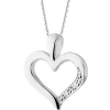 Apart Zawieszka z białego złota z diamentami - serce - 0,005 ct - próba 585< Zawieszki
