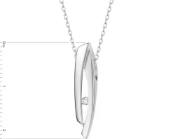 Apart Zawieszka z białego złota z brylantem - 0,02 ct - próba 585