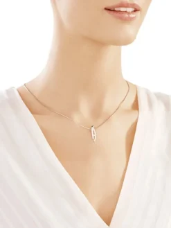 Apart Zawieszka z białego złota z brylantem - 0,02 ct - próba 585