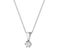 Apart Zawieszka z białego złota z brylantem - 0,16 ct - próba 750< Zawieszki