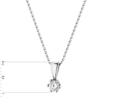 Apart Zawieszka z białego złota z brylantem - 0,16 ct - próba 750< Zawieszki