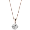 Clearance Apart Zawieszka z różowego i białego złota z brylantem - 0,14 ct - próba 585