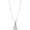 Apart Zawieszka z różowego i białego złota z brylantem - 0,05 ct - próba 585< Zawieszki
