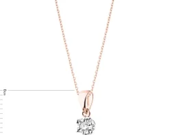 Apart Zawieszka z różowego i białego złota z brylantem - 0,05 ct - próba 585< Zawieszki