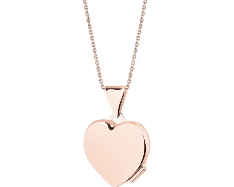 Apart Zawieszka z różowego złota z diamentem - puzderko - serce - 0,005 ct - próba 375< Wszystkie