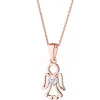 Apart Zawieszka z różowego złota z diamentem - aniołek, serce - 0,004 ct - próba 375< Zawieszki