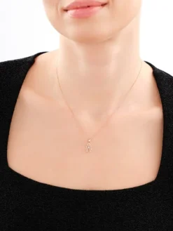 Apart Zawieszka z różowego złota z diamentem - aniołek, serce - 0,004 ct - próba 375< Zawieszki