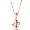 Apart Zawieszka z różowego złota z diamentem - aniołek, serce - 0,003 ct - próba 585< Zawieszki