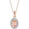 Apart Zawieszka z różowego złota z diamentami i morganitem - próba 585< Zawieszki