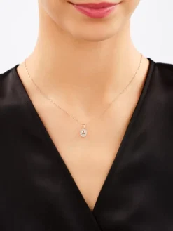 Apart Zawieszka z różowego złota z diamentami i morganitem - próba 585< Zawieszki