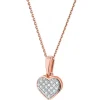 Apart Zawieszka z różowego złota z diamentami - serce - 0,05 ct - próba 585