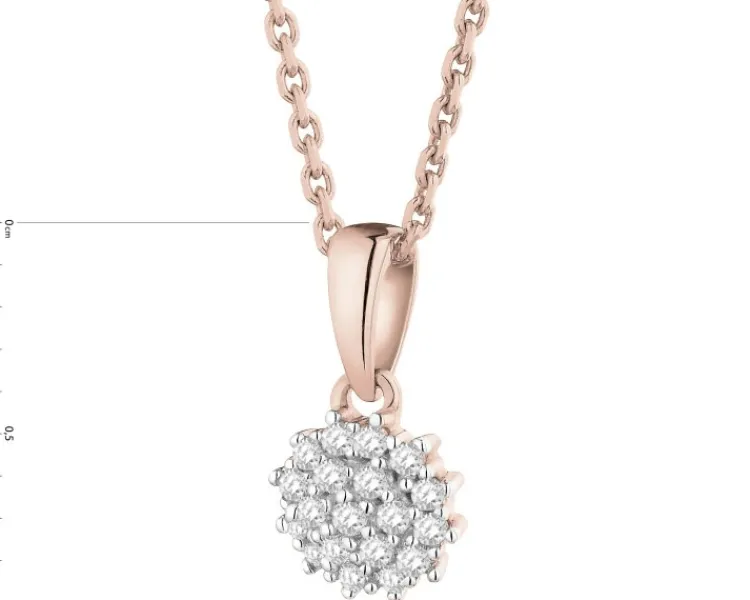 Apart Zawieszka z różowego złota z diamentami - 0,04 ct - próba 585< Zawieszki