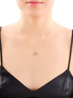 Apart Zawieszka z różowego złota z diamentami - drzewko - 0,01 ct - próba 375< Zawieszki