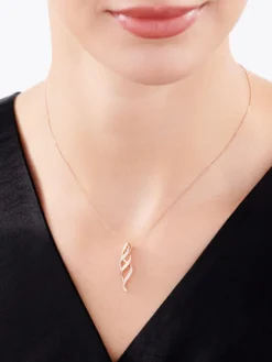 Sale Apart Zawieszka z różowego złota z diamentami - 0,07 ct - próba 585