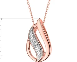Apart Zawieszka z różowego złota z diamentem - 0,006 ct - próba 375< Zawieszki