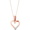 Apart Zawieszka z różowego złota z diamentem - serce - 0,002 ct - próba 585< Zawieszki
